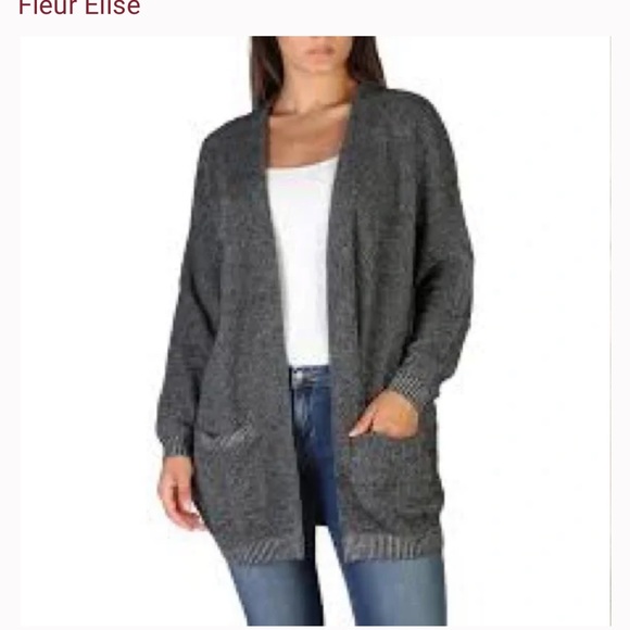 Sweaters - Fleur Eli’s gray cardigan small
